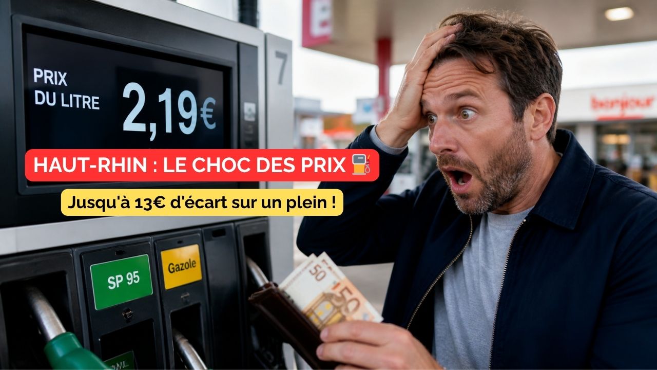 Prix carburant Haut-Rhin - Comparatif des prix du gazole dans le Haut-Rhin montrant l'économie possible sur un plein de 50 litres.