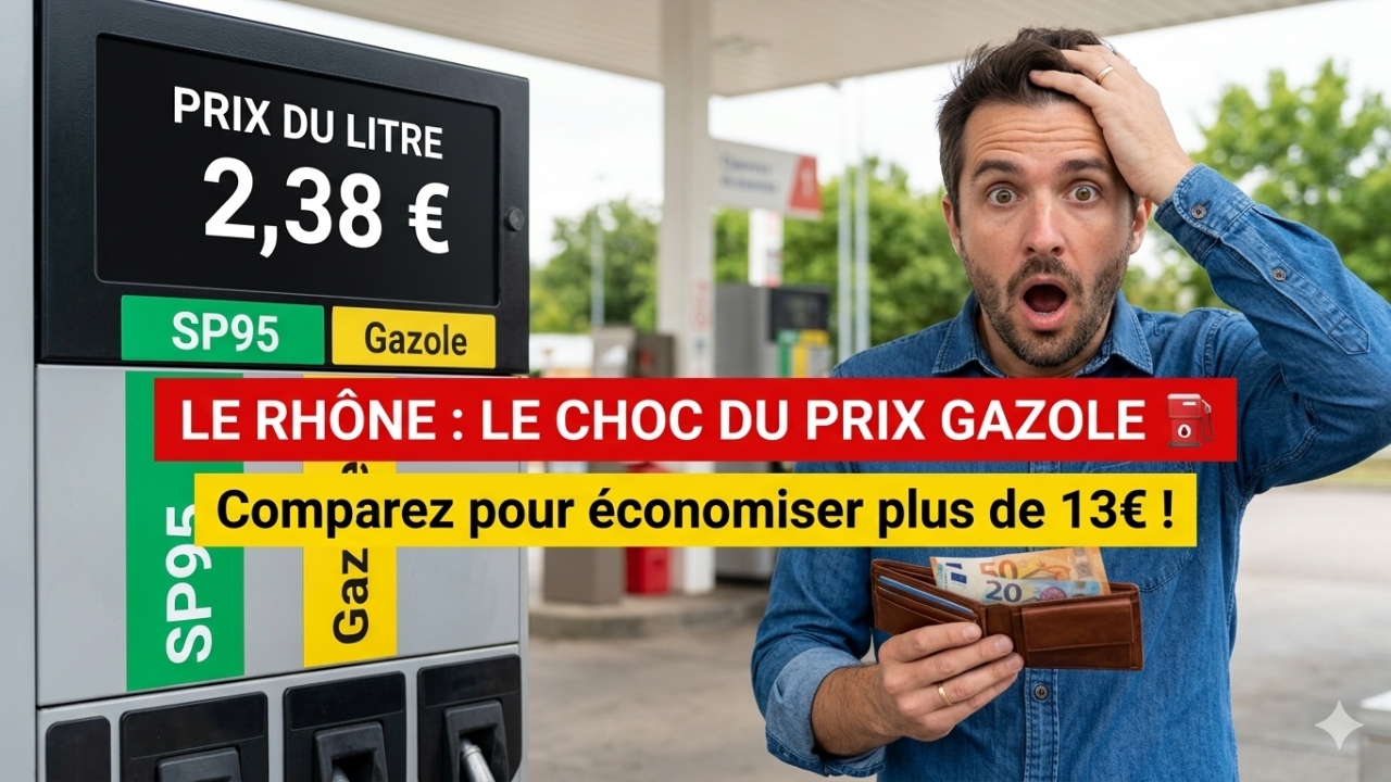 Comparaison prix carburant Rhône : économisez jusqu'à 13 euros sur votre plein de gazole avec Litroo